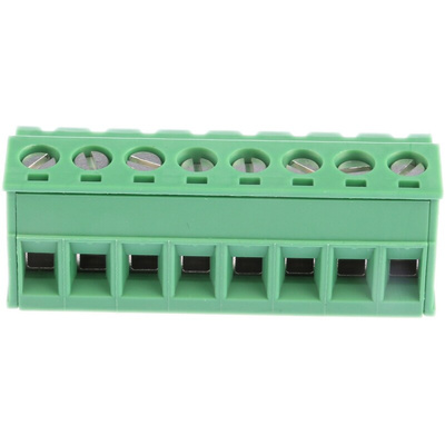 Phoenix Contact 5.08mm Pitch 8 Way Pluggable Terminal Block, Inverted Plug, Cable Mount, Screw Termination