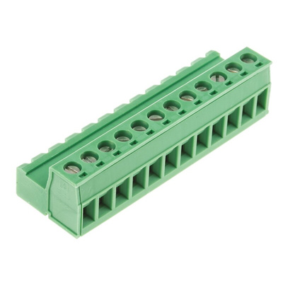 Phoenix Contact 5.08mm Pitch 12 Way Pluggable Terminal Block, Inverted Plug, Cable Mount, Screw Termination