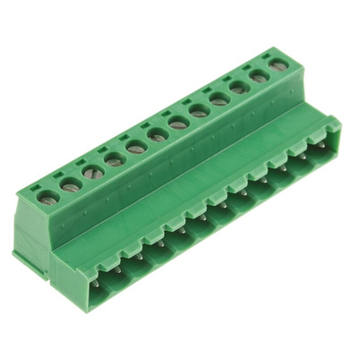 Phoenix Contact 5.08mm Pitch 12 Way Pluggable Terminal Block, Inverted Plug, Cable Mount, Screw Termination