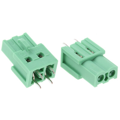 Phoenix Contact 5.08mm Pitch 2 Way Pluggable Terminal Block, Inverted Header, Through Hole, Solder Termination