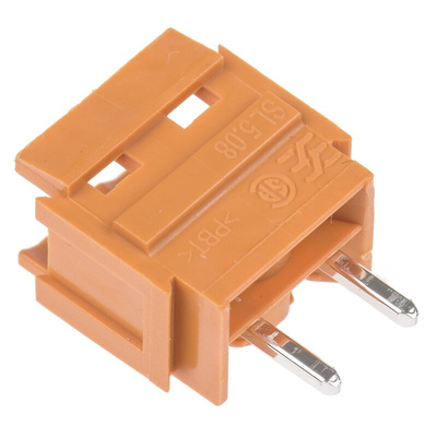 Weidmuller 5.08mm Pitch 2 Way Pluggable Terminal Block, Header, Through Hole, Solder Termination