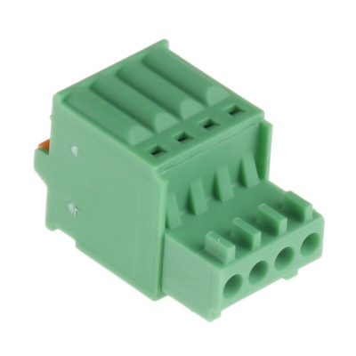 Phoenix Contact 2.5mm Pitch 4 Way Pluggable Terminal Block, Plug, Cable Mount, Spring Cage Termination