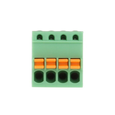 Phoenix Contact 2.5mm Pitch 4 Way Pluggable Terminal Block, Plug, Cable Mount, Spring Cage Termination