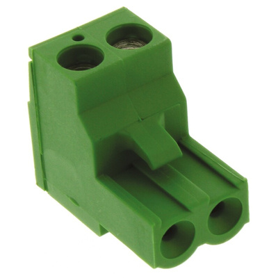 TE Connectivity 5.08mm Pitch 2 Way Pluggable Terminal Block, Plug, Cable Mount, Screw Down Termination