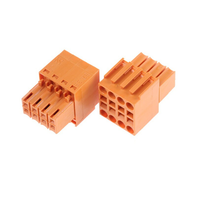 Weidmuller 3.5mm Pitch 8 Way Pluggable Terminal Block, Plug, Cable Mount, Screw Termination