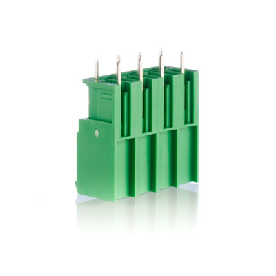 Phoenix Contact 7.62mm Pitch 4 Way Pluggable Terminal Block, Header, Through Hole, Solder Termination