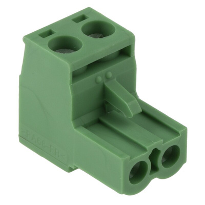 Phoenix Contact 5.08mm Pitch 2 Way Pluggable Terminal Block, Plug, Plug-In, Screw Termination