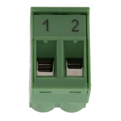 Phoenix Contact 5.08mm Pitch 2 Way Pluggable Terminal Block, Plug, Plug-In, Screw Termination
