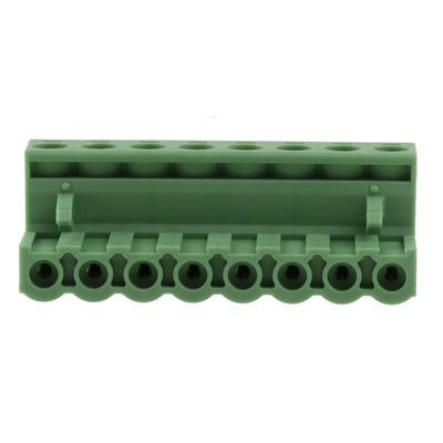 Phoenix Contact 5.08mm Pitch 8 Way Right Angle Pluggable Terminal Block, Plug, Plug-In, Screw Termination