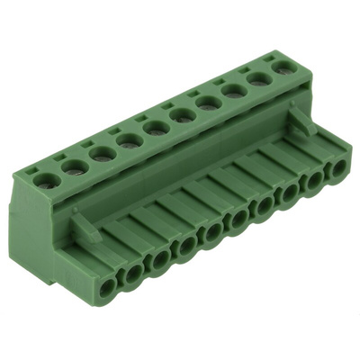 Phoenix Contact 5.08mm Pitch 10 Way Pluggable Terminal Block, Plug, Plug-In, Screw Termination