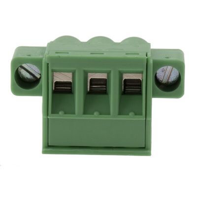 Phoenix Contact 5.08mm Pitch 3 Way Pluggable Terminal Block, Plug, Plug-In, Screw Termination