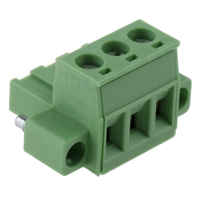 Phoenix Contact 5.08mm Pitch 3 Way Pluggable Terminal Block, Plug, Plug-In, Screw Termination