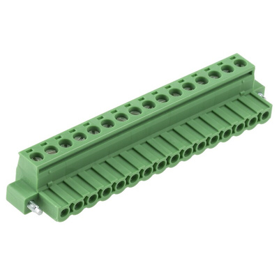 Phoenix Contact 5.08mm Pitch 16 Way Pluggable Terminal Block, Plug, Plug-In, Screw Termination
