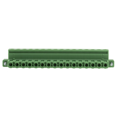 Phoenix Contact 5.08mm Pitch 16 Way Pluggable Terminal Block, Plug, Plug-In, Screw Termination