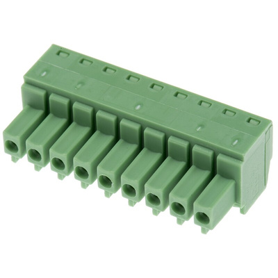 Phoenix Contact 3.81mm Pitch 9 Way Pluggable Terminal Block, Plug, Cable Mount, Screw Termination