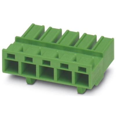 Phoenix Contact 7.62mm Pitch 2 Way Pluggable Terminal Block, Plug, Plug-In, Screw Termination