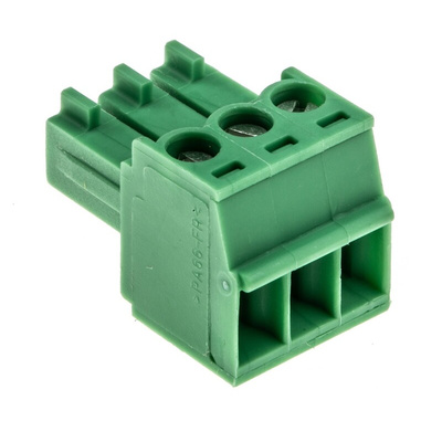 Phoenix Contact 3.5mm Pitch 3 Way Pluggable Terminal Block, Plug, Cable Mount, Screw Termination