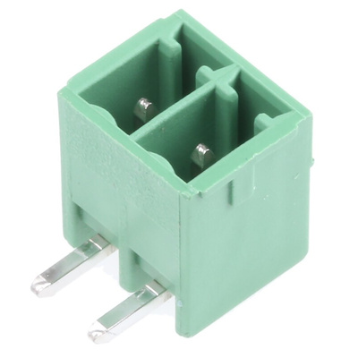 Phoenix Contact 3.5mm Pitch 2 Way Pluggable Terminal Block, Header, Through Hole, Solder Termination