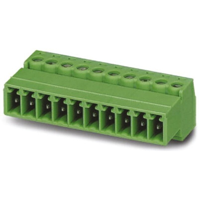 Phoenix Contact 3.81mm Pitch 3 Way Pluggable Terminal Block, Inverted Plug, Cable Mount, Screw Termination