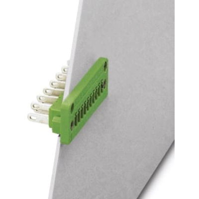 Phoenix Contact 3.81mm Pitch 2 Way Pluggable Terminal Block, Feed Through Header, Panel Mount, Solder/Slip on