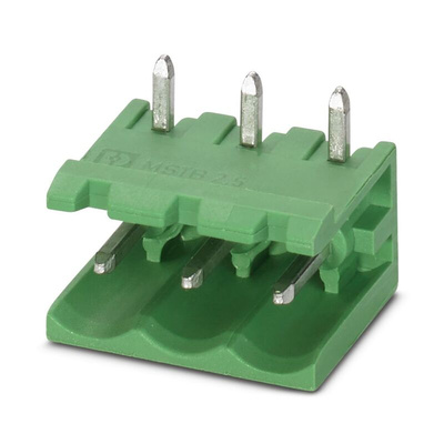 Phoenix Contact 5.0mm Pitch 2 Way Pluggable Terminal Block, Header, Solder Termination