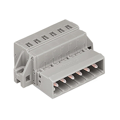 Wago 5mm Pitch 5 Way Pluggable Terminal Block, Feed Through Header, Through Hole, Screw Termination