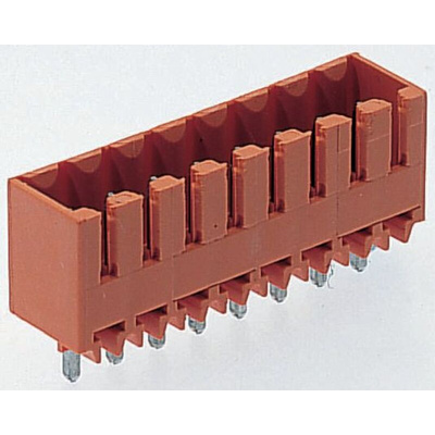 Weidmuller 3.5mm Pitch 16 Way Pluggable Terminal Block, Header, Through Hole, Solder Termination
