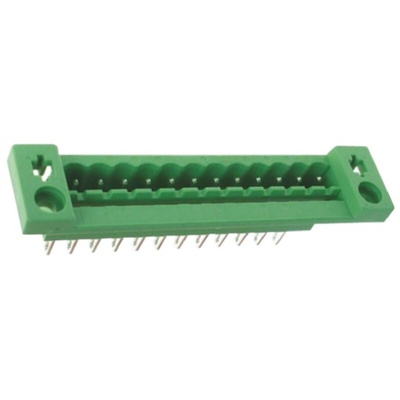 Phoenix Contact 5.08mm Pitch 12 Way Pluggable Terminal Block, Feed Through Header, Panel Mount, Solder/Slip on