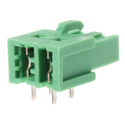 Phoenix Contact 5.08mm Pitch 2 Way Right Angle Pluggable Terminal Block, Inverted Header, Through Hole, Solder