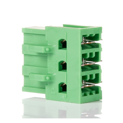 Phoenix Contact 5.08mm Pitch 3 Way Right Angle Pluggable Terminal Block, Inverted Header, Through Hole, Solder