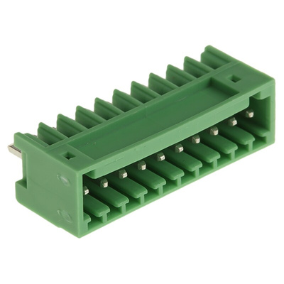 Phoenix Contact 2.5mm Pitch 10 Way Pluggable Terminal Block, Header, Through Hole, Solder Termination