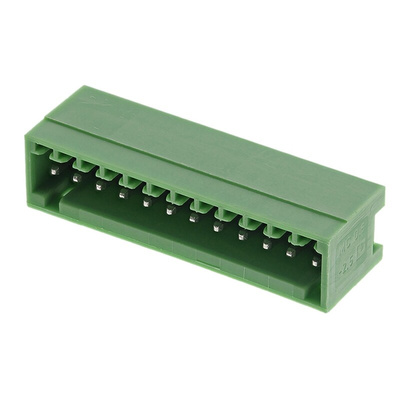 Phoenix Contact 2.5mm Pitch 12 Way Pluggable Terminal Block, Plug, Through Hole, Solder Termination