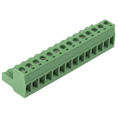Phoenix Contact 5.08mm Pitch 14 Way Pluggable Terminal Block, Plug, Cable Mount, Screw Termination