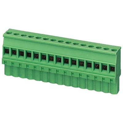 Phoenix Contact 5.08mm Pitch 12 Way Pluggable Terminal Block, Plug, Cable Mount, Screw Down Termination