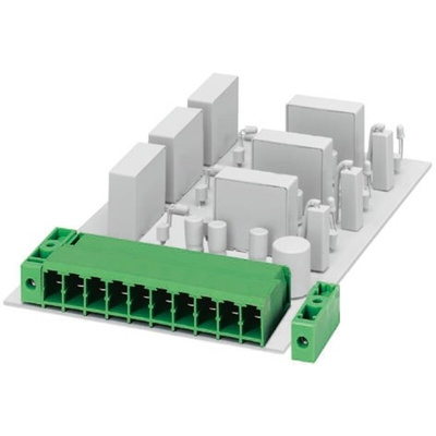 Phoenix Contact 7.62mm Pitch 8 Way Right Angle Pluggable Terminal Block, Header, Through Hole, Solder Termination