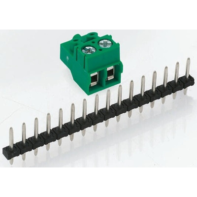 Phoenix Contact 3.5mm Pitch 9 Way Pluggable Terminal Block, Pin Header, Through Hole, Solder Termination