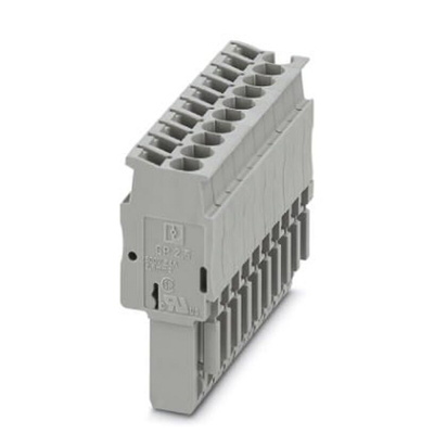 Phoenix Contact 10 Way Pluggable Terminal Block, Plug, Spring Clamp Termination