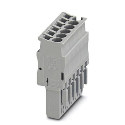 Phoenix Contact 6 Way Pluggable Terminal Block, Plug, Spring Clamp Termination