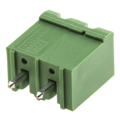 TE Connectivity 5.08mm Pitch 2 Way Pluggable Terminal Block, Header, Through Hole, Solder Termination