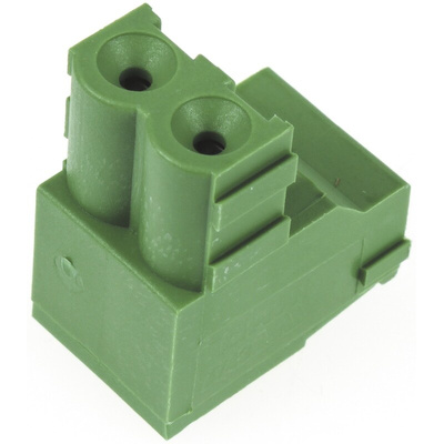 TE Connectivity 5.08mm Pitch 2 Way Right Angle Pluggable Terminal Block, Plug, Cable Mount, Screw Termination