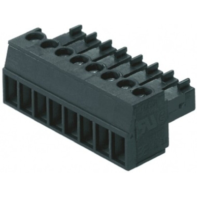Weidmuller 3.81mm Pitch 3 Way Pluggable Terminal Block, Plug, Cable Mount, Screw Termination