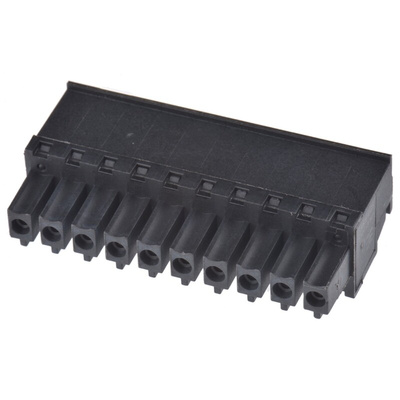 Weidmuller 3.81mm Pitch 10 Way Right Angle Pluggable Terminal Block, Plug, Cable Mount, Screw Termination