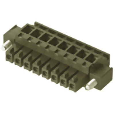Weidmuller 3.81mm Pitch 2 Way Right Angle Pluggable Terminal Block, Plug, Cable Mount, Screw Termination