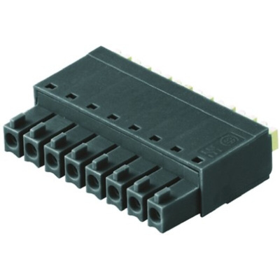 Weidmuller 3.81mm Pitch 10 Way Pluggable Terminal Block, Plug, Cable Mount, Screw Termination