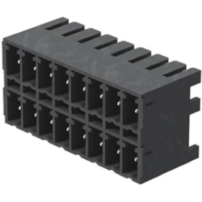 Weidmuller 3.81mm Pitch 10 Way Right Angle Pluggable Terminal Block, Header, Through Hole, Solder Termination