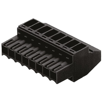 Weidmuller 3.5mm Pitch 10 Way Pluggable Terminal Block, Plug, Cable Mount, Screw Termination