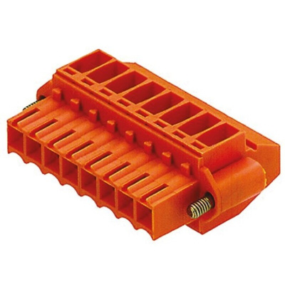 Weidmuller 3.5mm Pitch 6 Way Pluggable Terminal Block, Plug, Cable Mount, Screw Termination