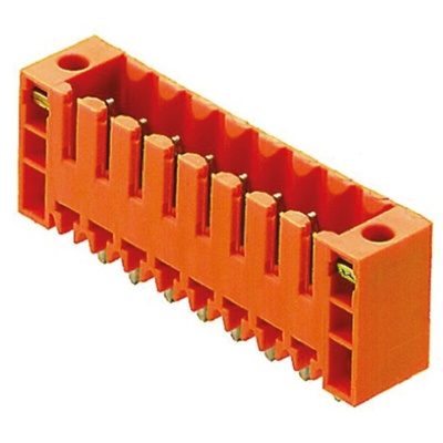 Weidmuller 3.5mm Pitch 5 Way Pluggable Terminal Block, Header, Through Hole, Solder Termination