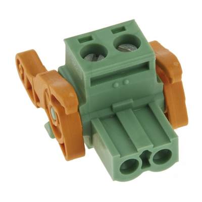 Phoenix Contact 5.08mm Pitch 2 Way Pluggable Terminal Block, Plug, Cable Mount, Screw Termination