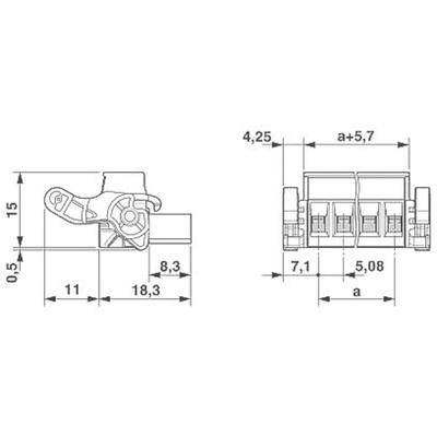 Phoenix Contact 5.08mm Pitch 3 Way Pluggable Terminal Block, Plug, Cable Mount, Screw Termination